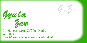 gyula zam business card